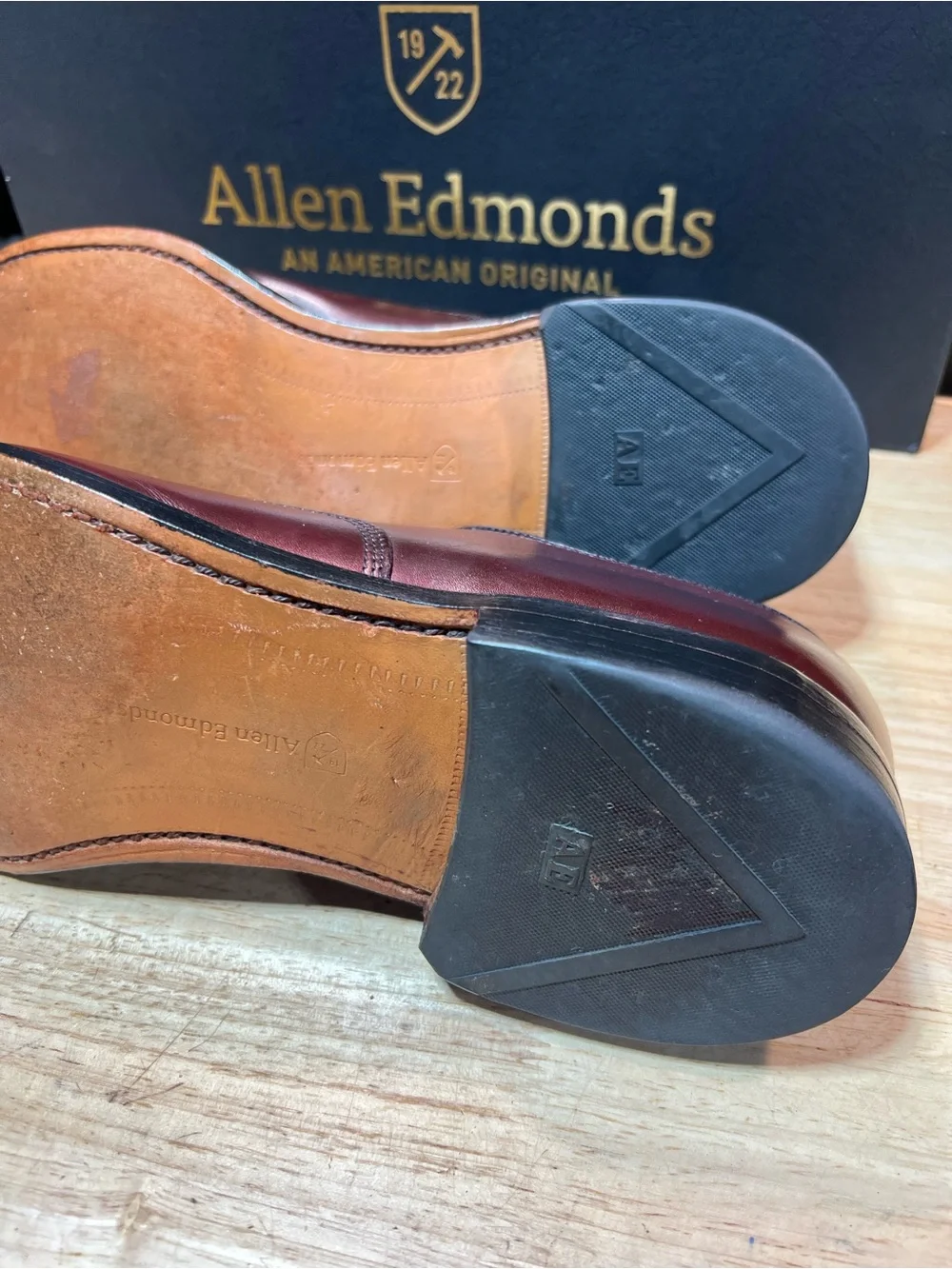 Allen Edmonds Fifth Avenue Men’s Burgundy Leather Cap Toe Oxfords Sz 10.5 3E